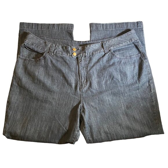 Denim & Company Clinton Kelly Blue Denim Jeans Plus 26W Embroidered Straight Leg - Picture 5 of 9